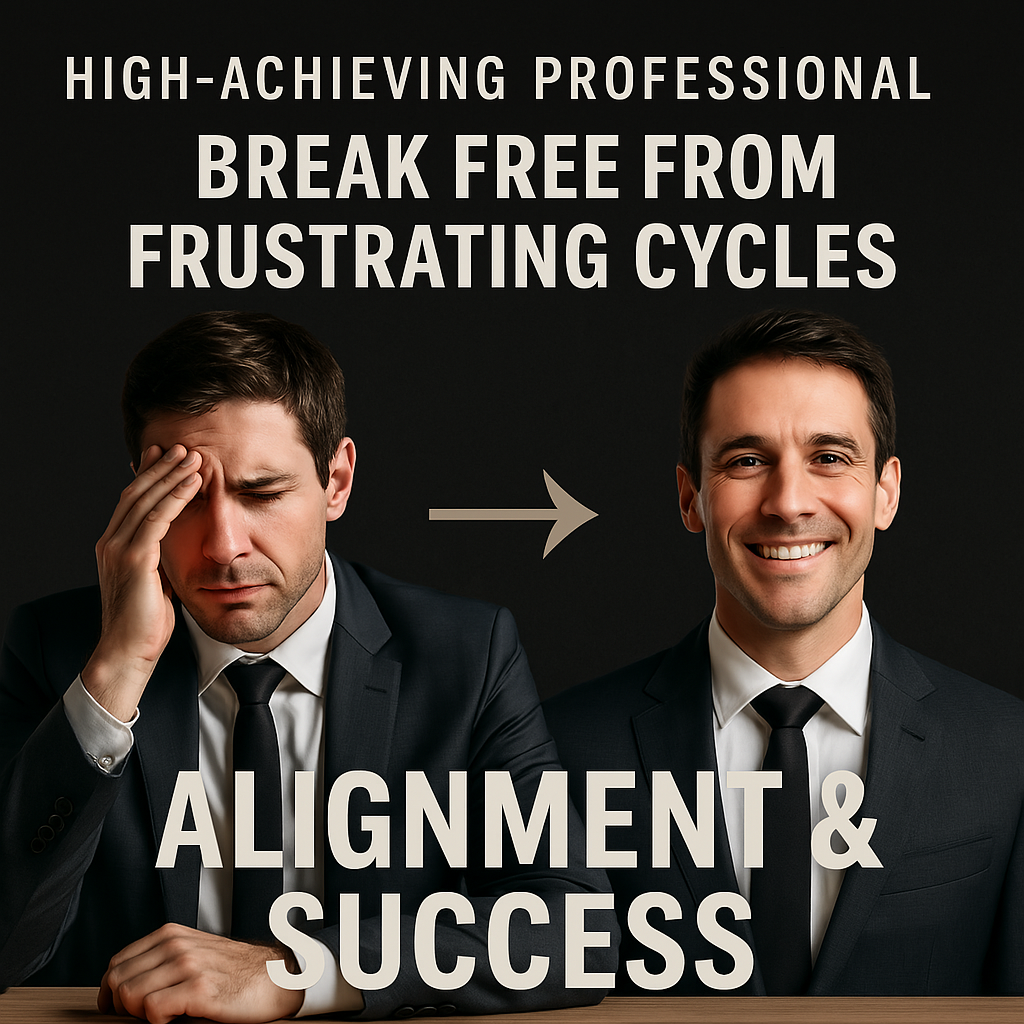 A high-level professional man receiving transformational coaching support via video call, symbolizing relief and breakthrough